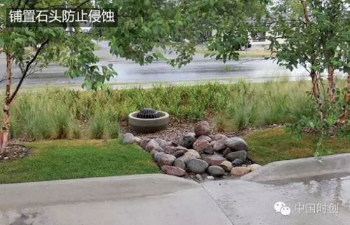 鋪置石頭防止侵蝕