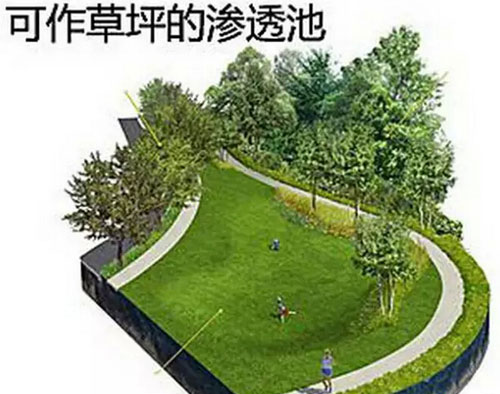 可作草坪的滲透地